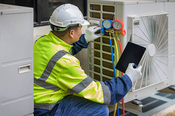 Professional Ductwork Repair technician working in Albion, RI